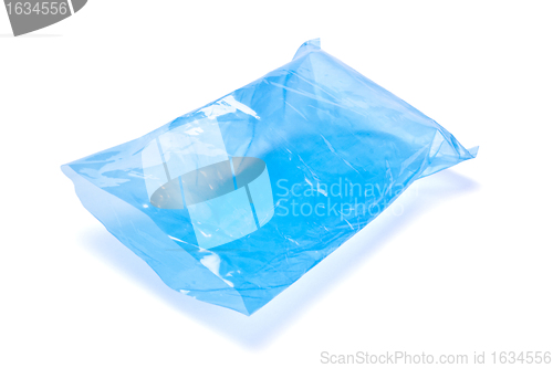 Image of blue empty polyethylene package