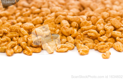 Image of wheat popcorn fried in honey