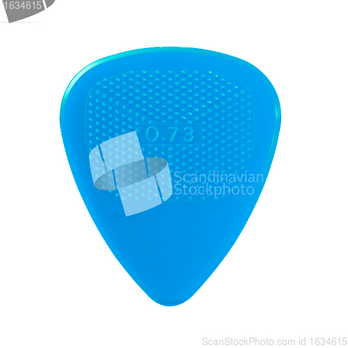 Image of blue guitar plectrum