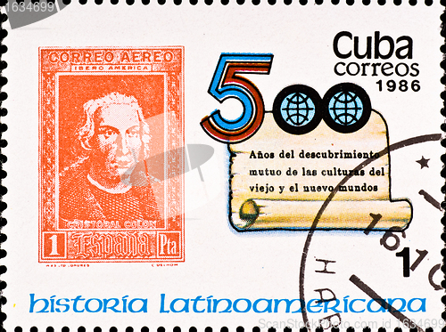 Image of postage stamps celebrate 500 years Cuban history