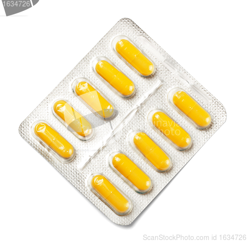 Image of package of yellow capsules