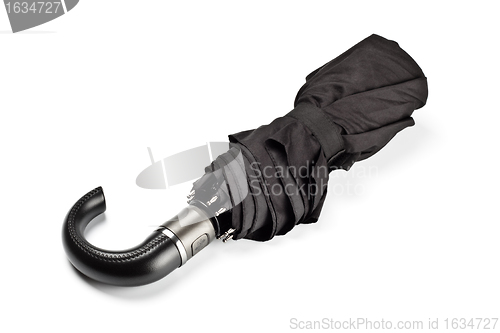 Image of closed black umbrella 