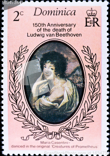 Image of postage stamp shows Maria Casentini