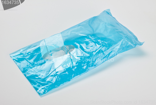 Image of blue empty polyethylene package