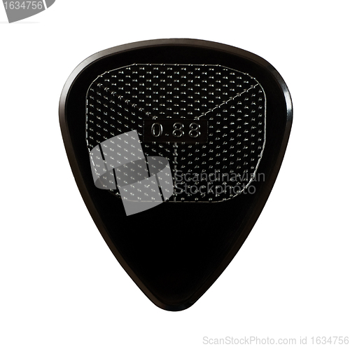 Image of black ribbed guitar plectrum