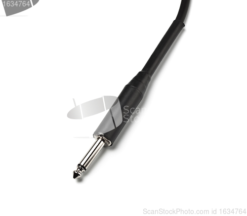 Image of black audio plug