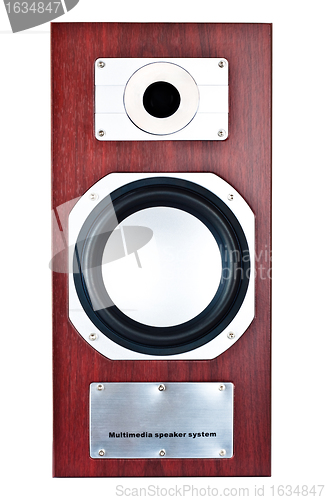 Image of brown speaker system front