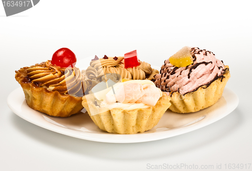 Image of cakes on white dish