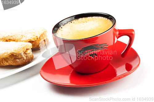 Image of espresso cup and cake