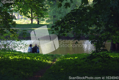 Image of Couple on a Lake