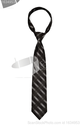 Image of black striped necktie