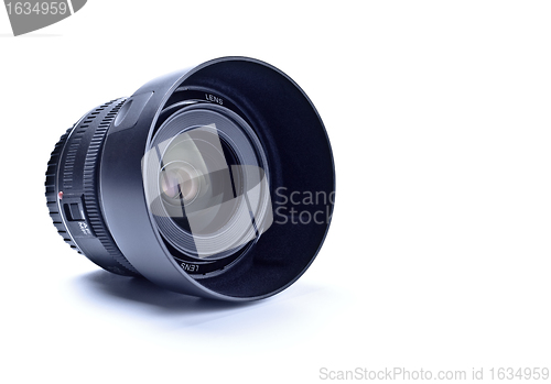 Image of wide angle lens with hood