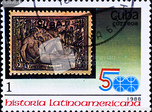 Image of postage stamps celebrate 500 years Cuban history