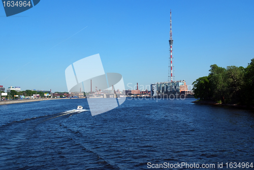 Image of Tv-tower on Neva River, Saint-Petersburg, Russia