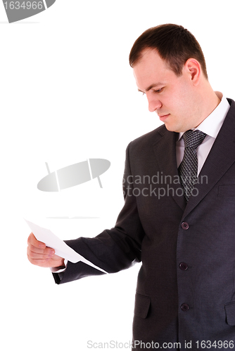 Image of businessman read paper