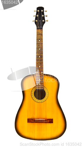 Image of yellow acoustic guitar