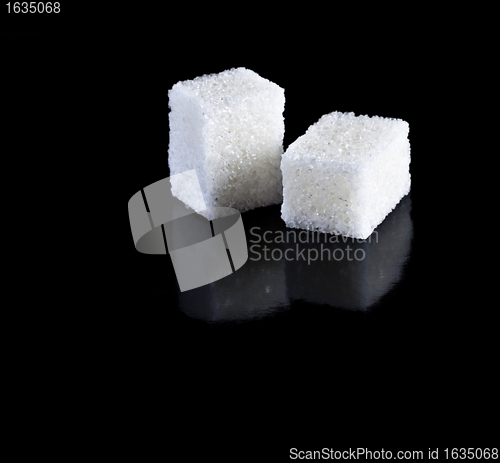 Image of sugar in black