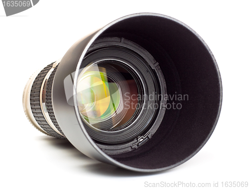 Image of long lens with hood