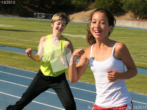 Image of Mother and daughter exercising