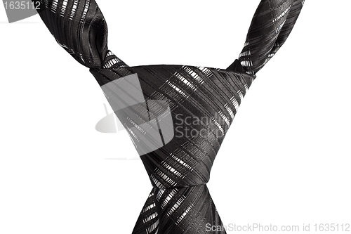 Image of necktie knot closeup