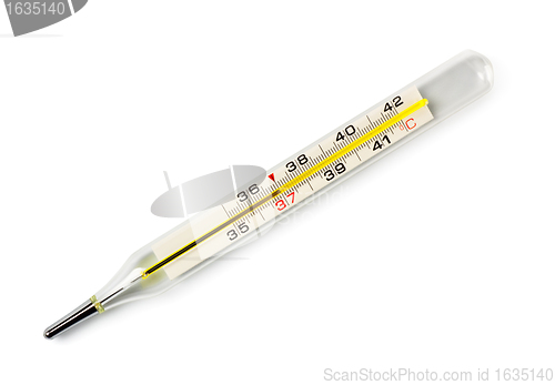 Image of thermometer shows danger temperature