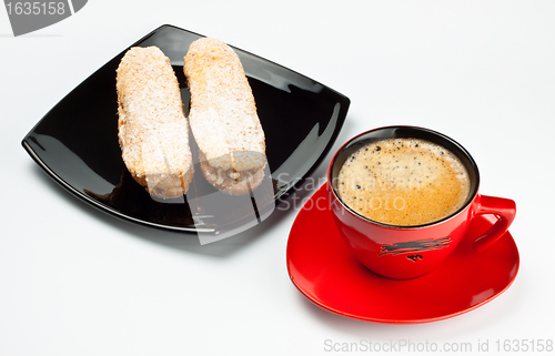 Image of espresso cup and cake