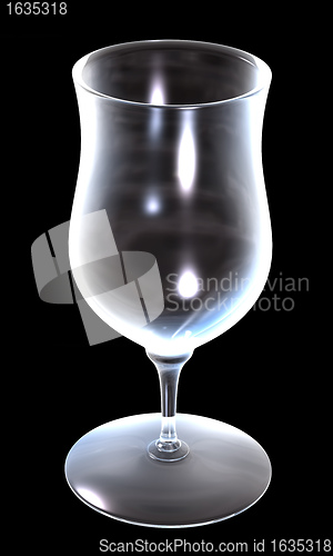 Image of glass on the black background