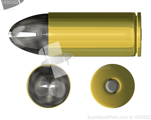 Image of bullet orthogonal view (3D) 