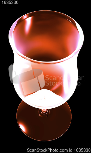 Image of red glass on the black background