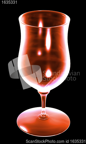 Image of red glass on the black background