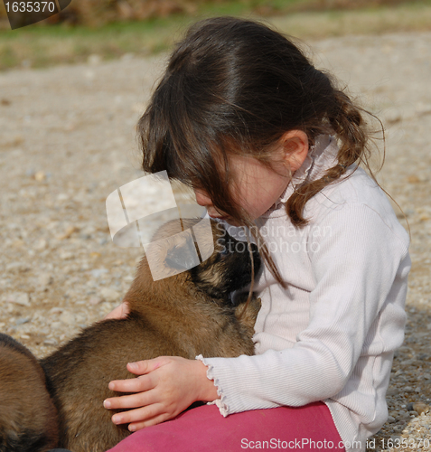 Image of girl and little dog