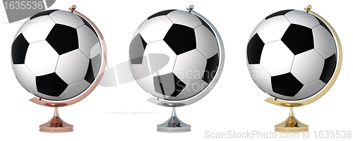 Image of Abstract soccer globe