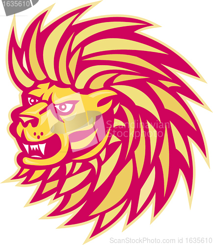 Image of Angry Lion head
