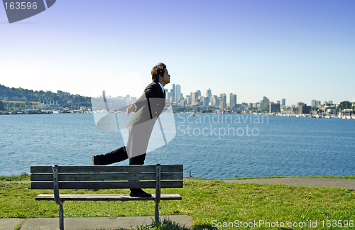 Image of Outdoor businessman