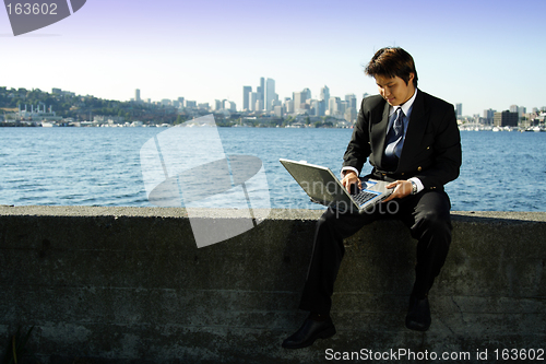 Image of Working businessman