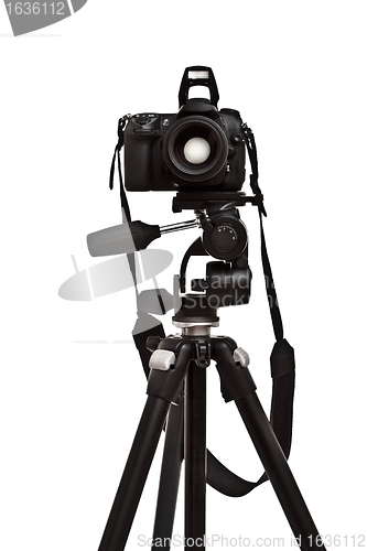 Image of photo camera on tripod