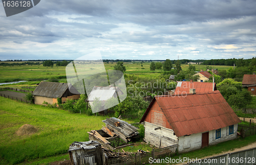 Image of belarusian village at summer