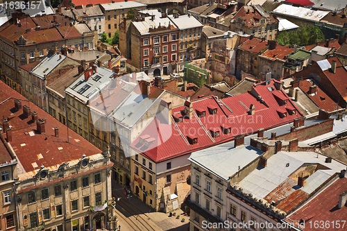 Image of Lviv at summer, view from city hall