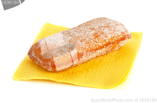 Image of donut in powdered sugar