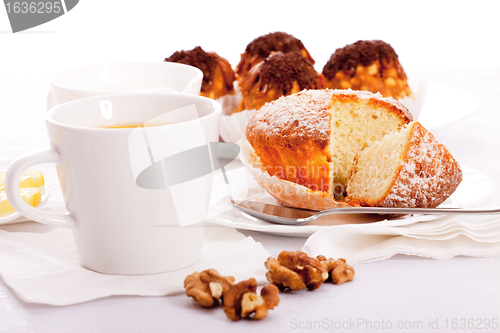 Image of tea with cakes