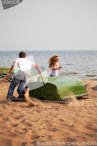 Image of young couple fun