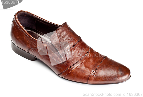 Image of single brown shoe