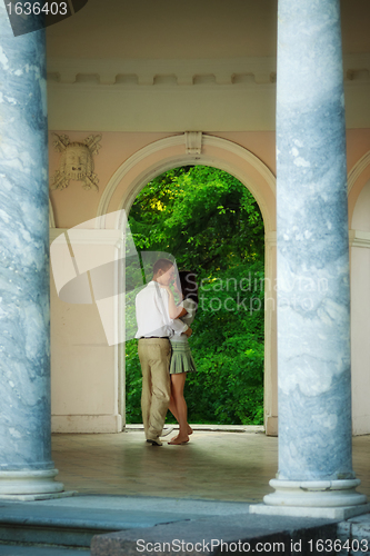 Image of couple dancing in old park theater