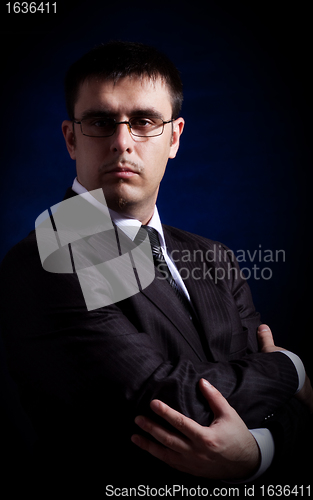 Image of man on black background