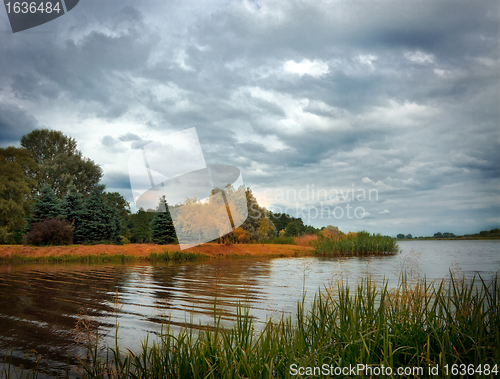 Image of evening on a lake