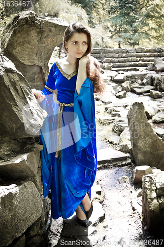 Image of elf princess in stone garden
