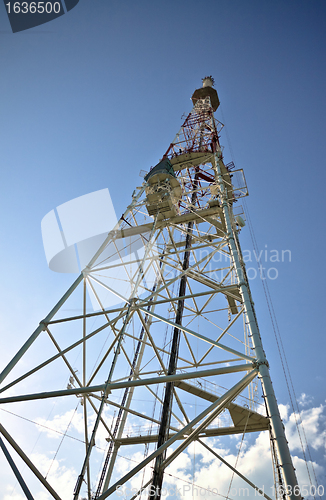 Image of television tower, bottom view