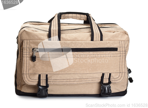 Image of beige travel bag