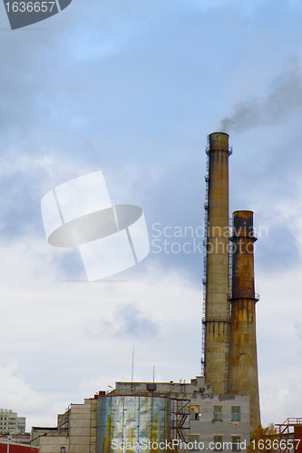 Image of factory smokestack tube