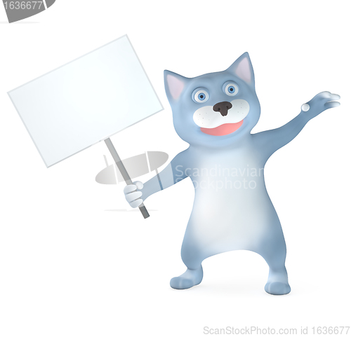 Image of Cat with banner